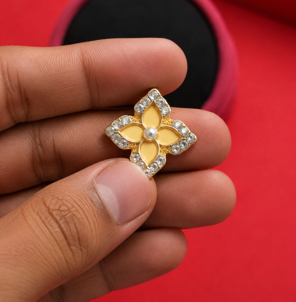 Gold Floral Ring stone Statement Ring for Women