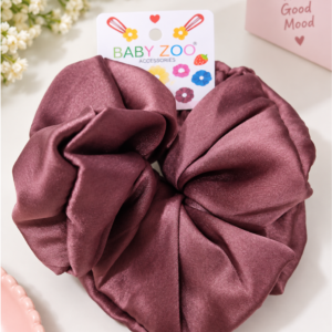 Satin Oversized Scrunchie – Dusty Mauve